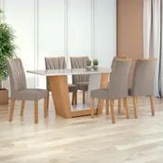 Mesa de Jantar 1,70 Apogeu com vidro